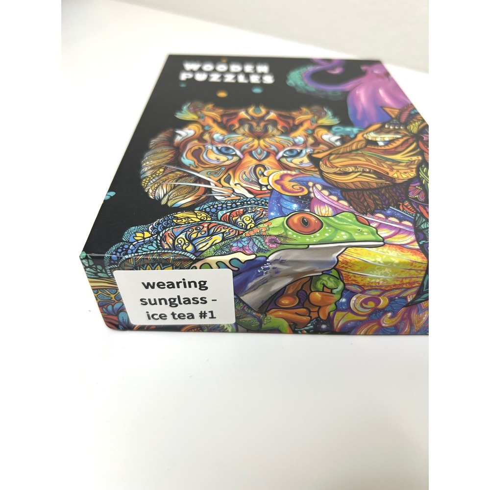 Wooden Puzzle‎ Bulldog Ice Tea New Animal Shaped Pieces